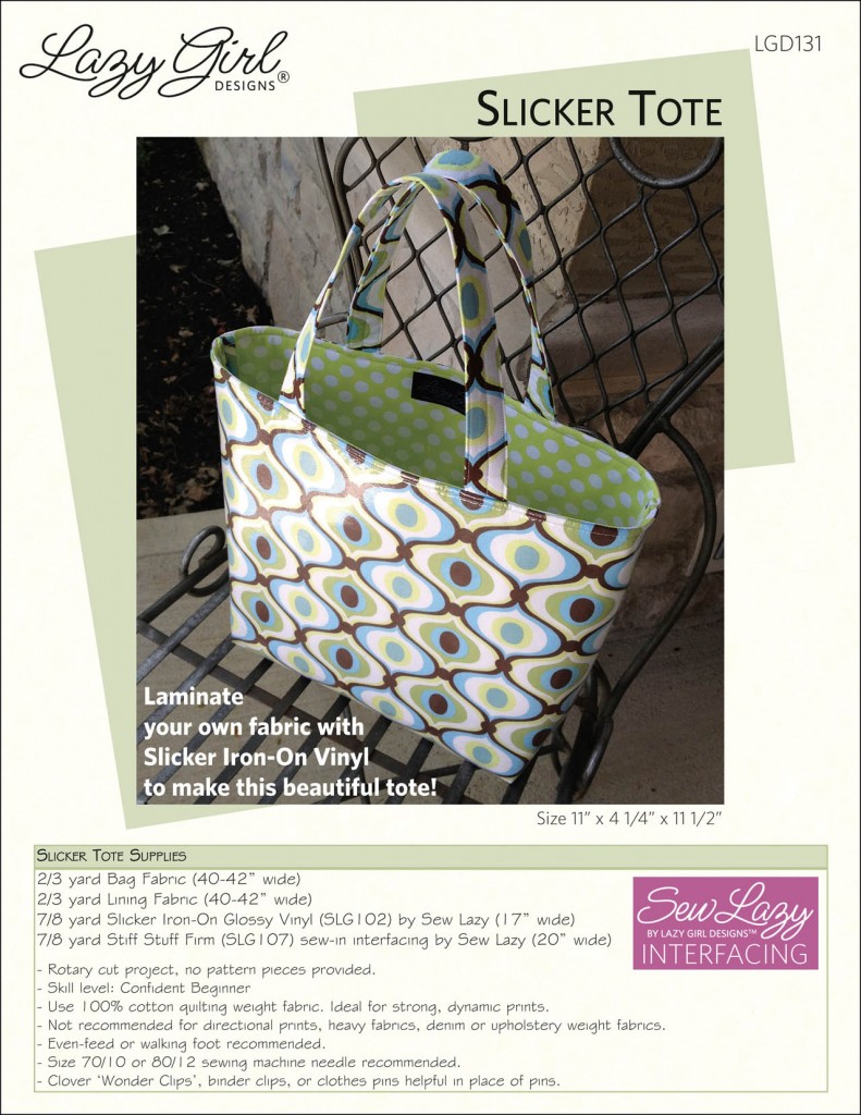 Click to enlarge Slicker Tote pattern cover.