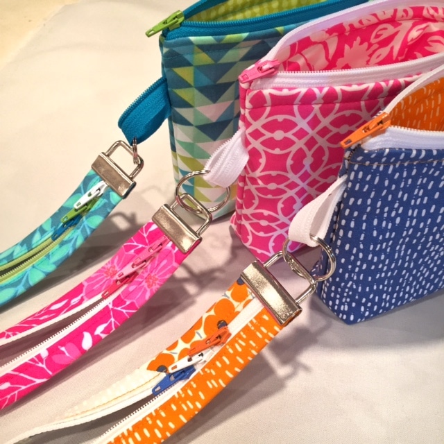 Make a wristlet with a Fobio key fob and small Becca Bag by #LazyGirlDesigns