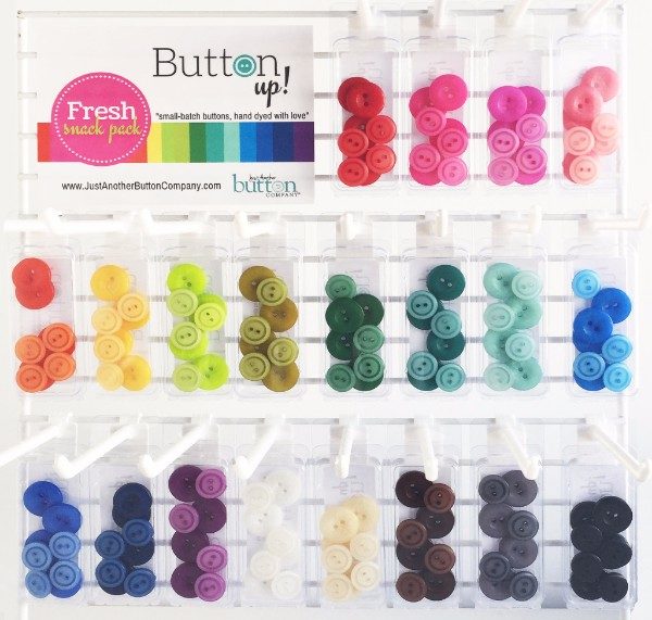 Hand dyed buttons in 35 colors from Just Another Button Company