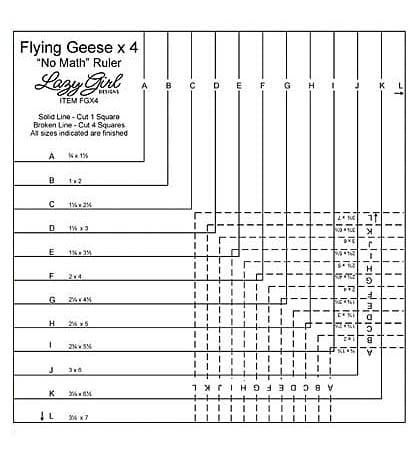 Flying Geese Ruler - Lazy Girl Designs