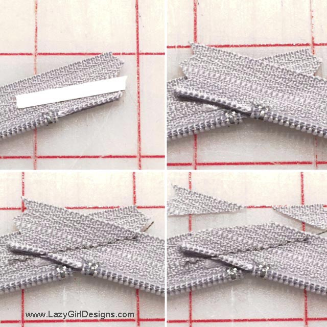 Sewing Tip: How to sew zipper ends together to create a 'continuous looking zipper' for the Fobio Badge Lanyard, by #LazyGirlDesigns