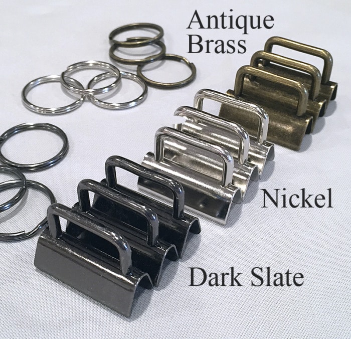 Key Fob Hardware Finishes from Lazy Girl Designs