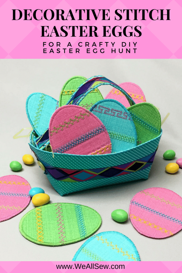 Decorative Stitch Easter Eggs for a crafty DIY Easter Egg Hunt