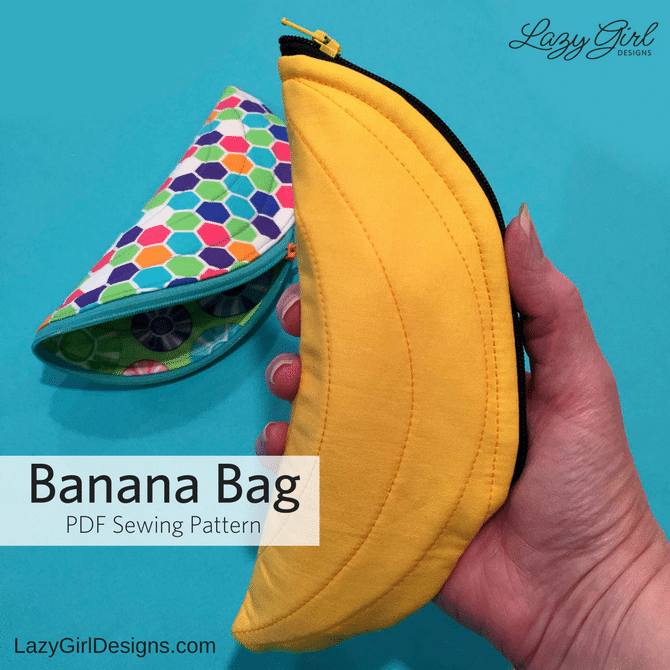 New: Banana Bag Small Zipper Pouch - Lazy Girl Designs