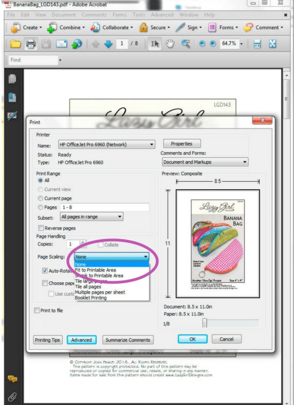 select print settings in adobe reader