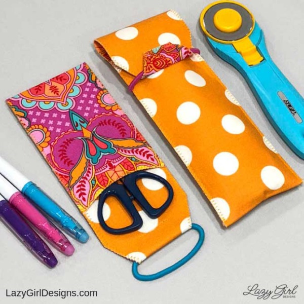 sewing pattern for small fabric case for pencils, tools