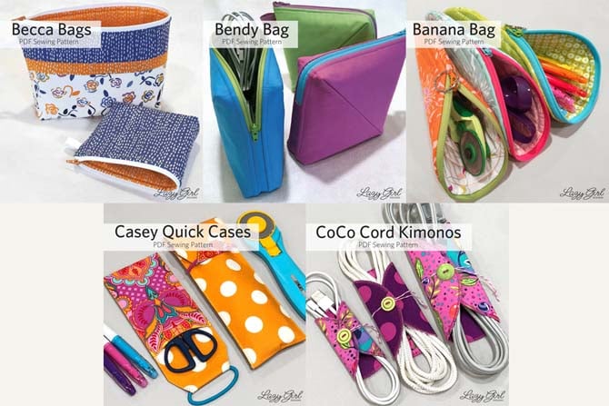 Five sewing patterns for back to school projects.