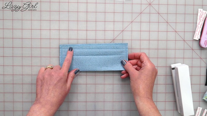 Pleat and sew a paper towel face mask