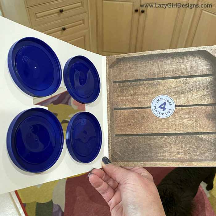 How To Upcycle Yogurt Jars Into an Easy Button Display - Lazy Girl